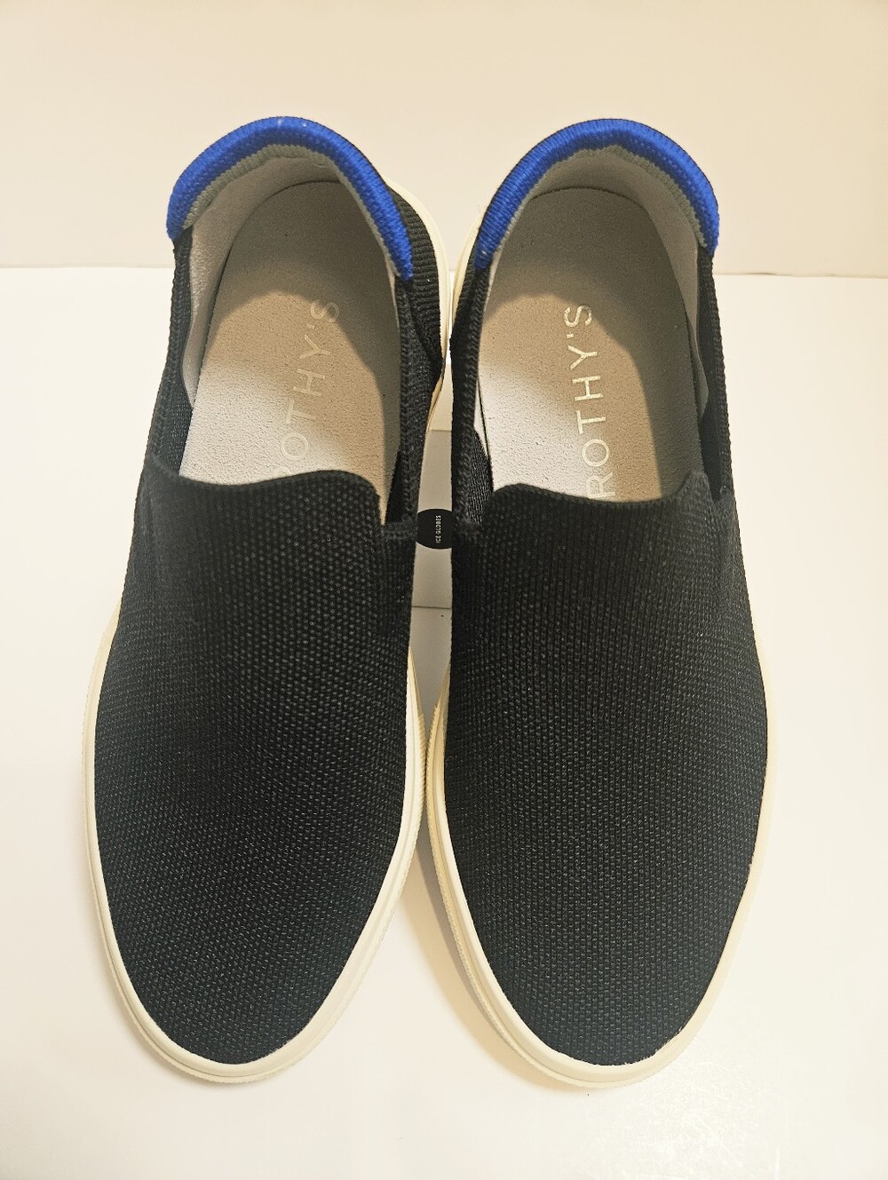 Rothy's The Sneaker Black Blue Slip On Shoes Women's 7.5 Men's 6 Knit Comfort